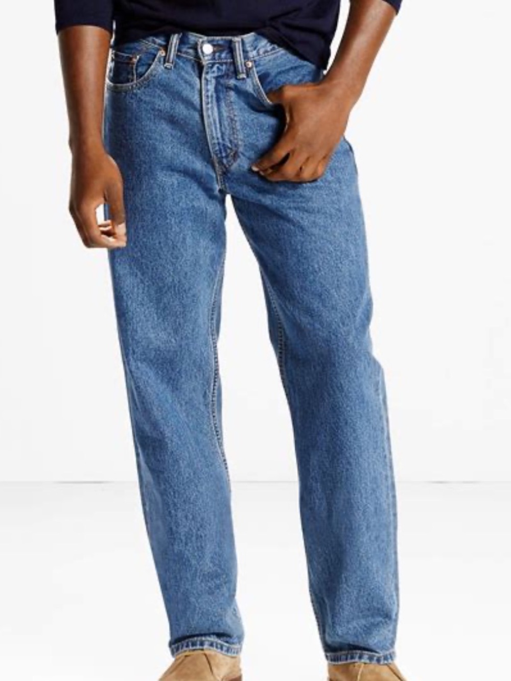 Levi's Men's relaxed fit jeans in Mid Blue Wash